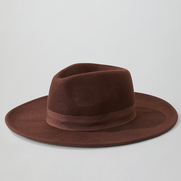 Sportsgirl Accessories - Women's Sportsgirl Brown 100% Wool Boho Felt Panama Hat Size All